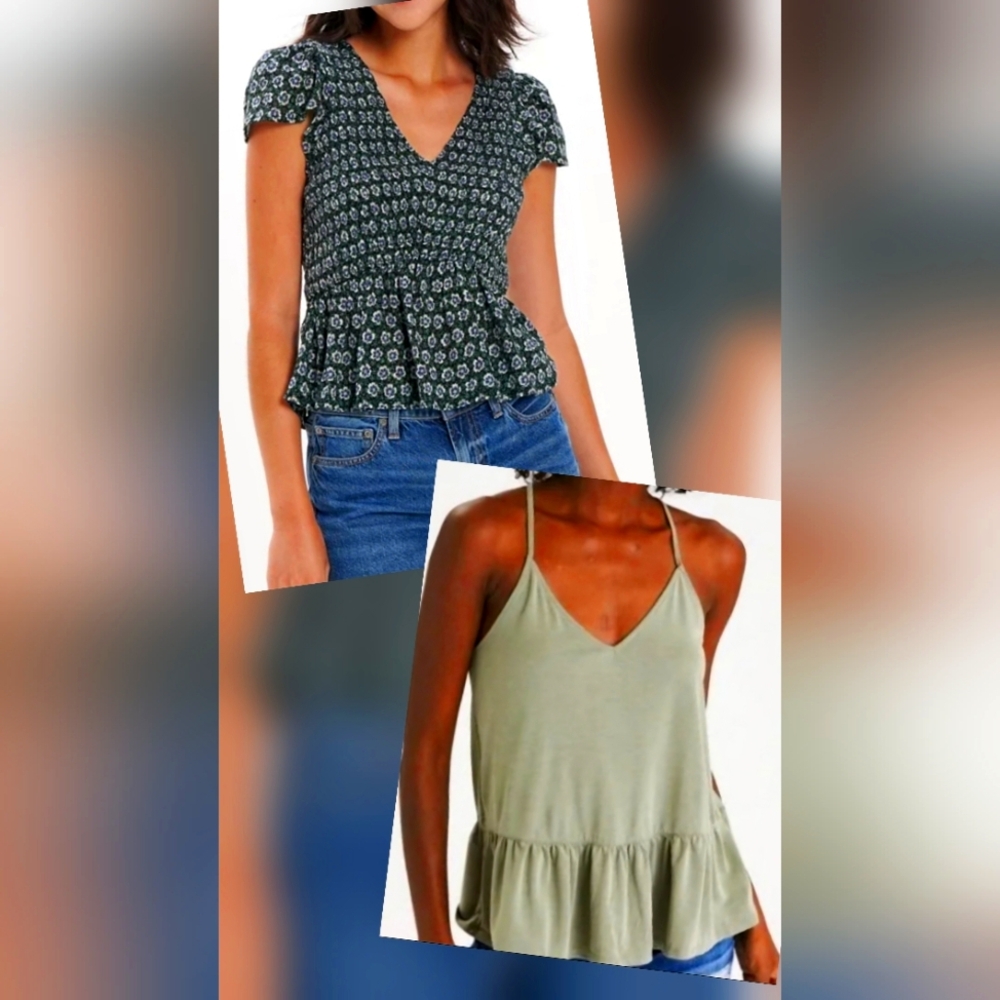 Bundle of Two American Eagle Babydoll Tops, Size S